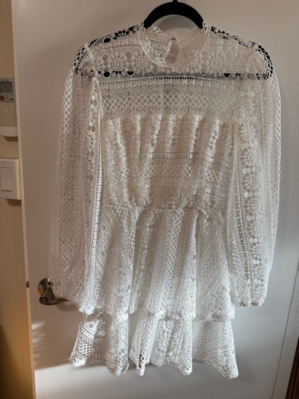 City Studio White Crochet Lace Mini Dress